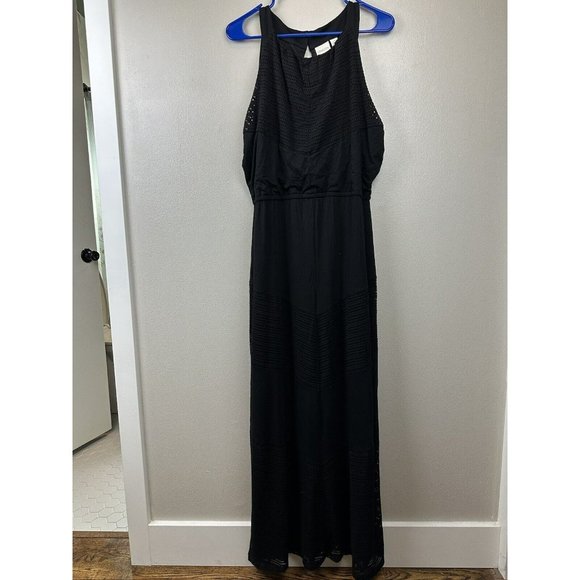 Chicos Maxi Dress Size 2 Black Sleeveless Sundress - Picture 1 of 13